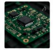Close-up of a PCB with microcontroller